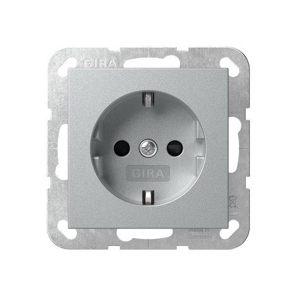 Gira 418326 SCHUKO-Steckdose SP Schraubklemmen System 55 F Alu