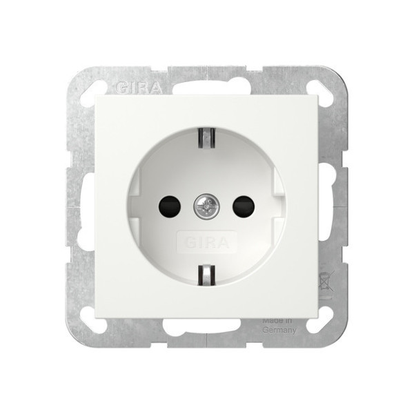 Gira 418327 SCHUKO-Steckdose SP Schraubklemmen System 55 Reinweiß m
