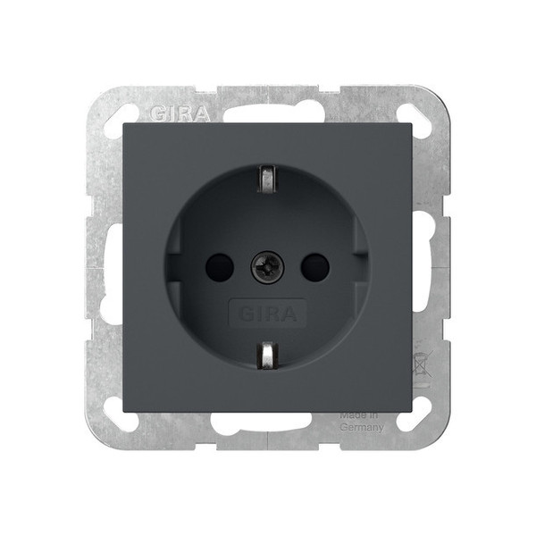 Gira 418328 SCHUKO-Steckdose SP Schraubklemmen System 55 Anthrazit