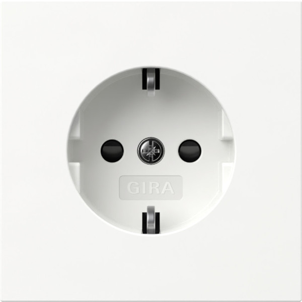Gira 418370 SCHUKO-Steckdose SP Schraubklemmen Flächenschalter Reinweiß