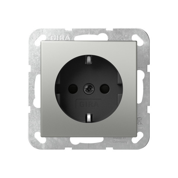 Gira 4188600 SCHUKO-Steckdose System 55 Edelstahl