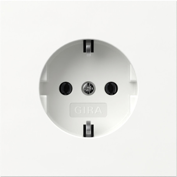Gira 418870 SCHUKO-Steckdose Flächenschalter Reinweiß
