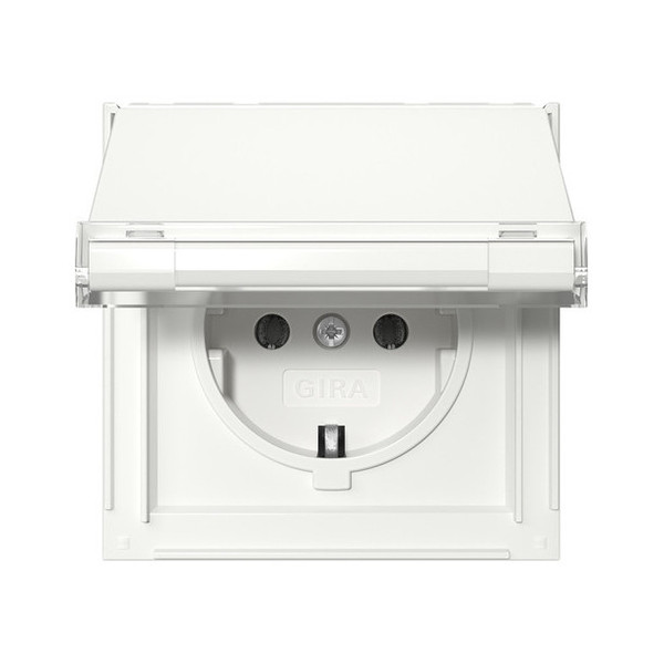 Gira 441066 SCHUKO-Steckdose KD + Beschriftungsfeld Gira TX_44 Reinweiß