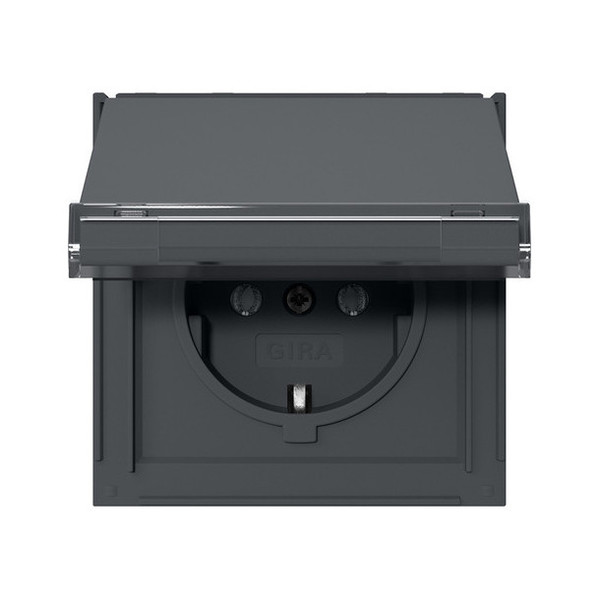 Gira 441067 SCHUKO-Steckdose KD + Beschriftungsfeld Gira TX_44 Anthrazit