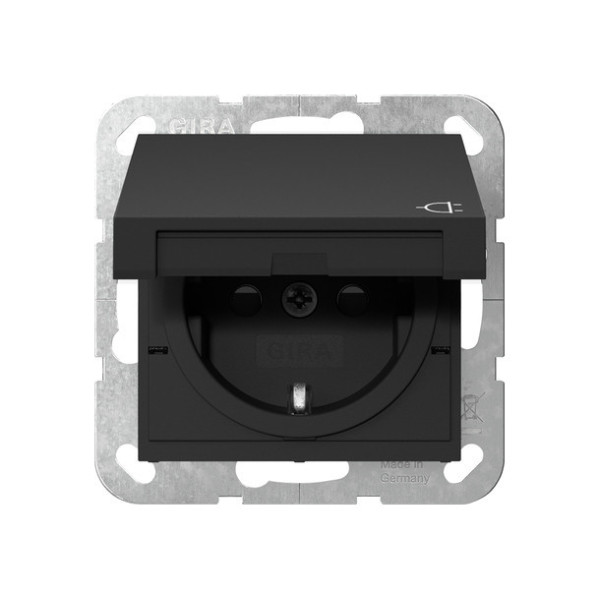Gira 4414005 SCHUKO-Steckdose KD + SP System 55 Schwarz m