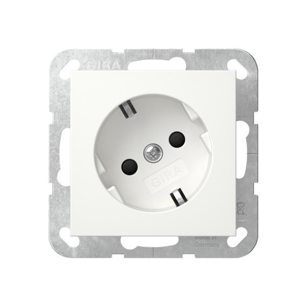 Gira 441827 SCHUKO-Steckdose 30° + SP System 55 Reinweiß m