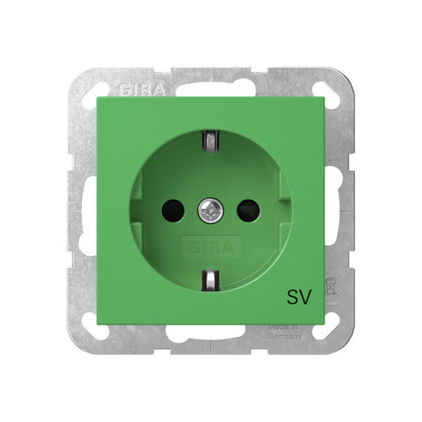 Gira 4453107 SCHUKO-Steckdose SP SV System 55 Grün