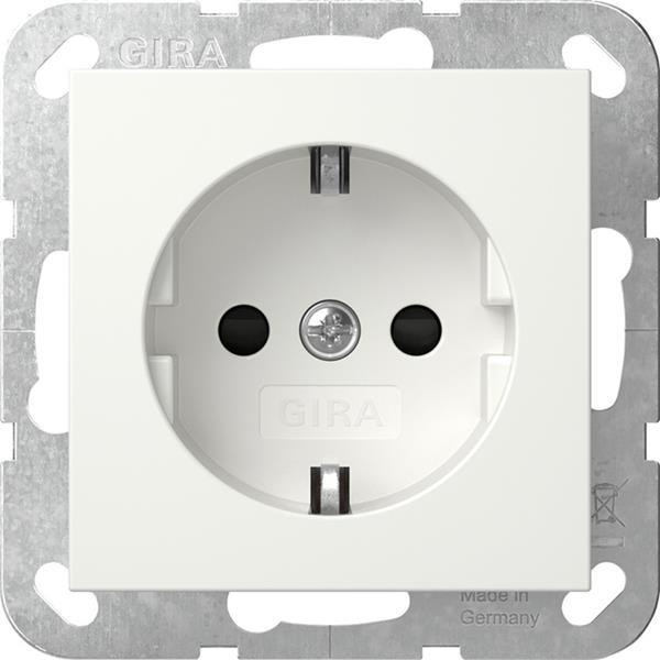 GIRA 445327 System 55 Modul Steckdose mit erhöhten Berührungsschutz reinweiss seidenmatt