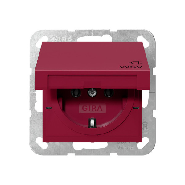 Gira 4454108 SCHUKO-Steckdose KD WSV System 55 Rot