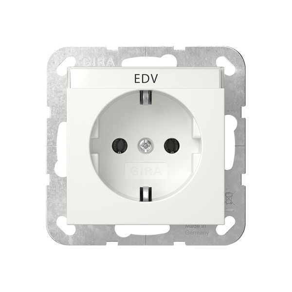 Gira 445727 SCHUKO-Steckdose Beschriftungsfeld System 55 Reinweiß m