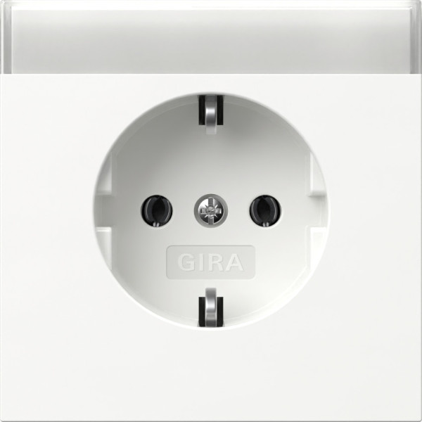 Gira 445770 SCHUKO-Steckdose Beschriftungsfeld Flächenschalter Reinweiß