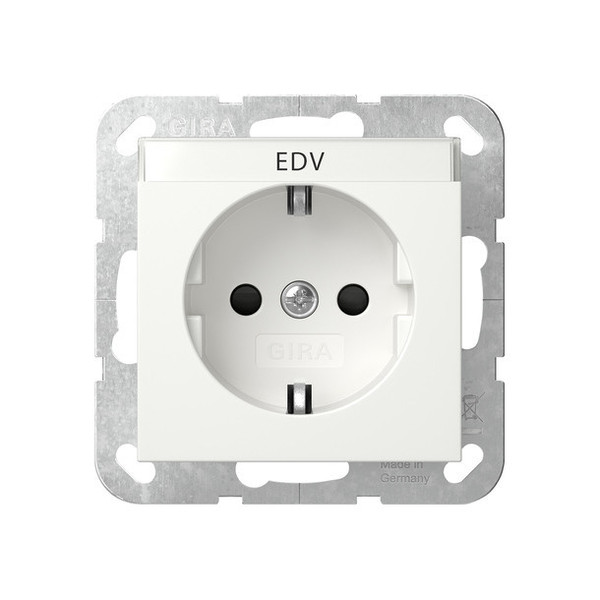 Gira 446203 SCHUKO-Steckdose Beschriftungsfeld + SP System 55 Reinweiß