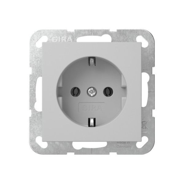 Gira 4466015 SCHUKO-Steckdose ohne Befestigungskrallen System 55 Grau m