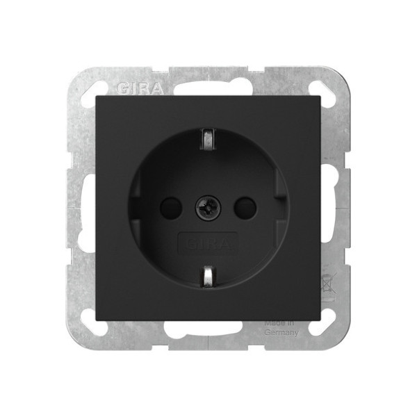 Gira 4755005 SCHUKO-Steckdose SP ohne Befestigungskrallen System 55 Schwarz m