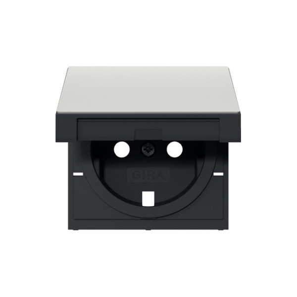 Gira 4922600 Abdeckung SCHUKO-Steckdose KD System 55 Edelstahl(lack.)