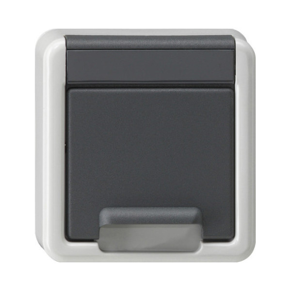 Gira 494230 Gehäuse-OT SCHUKO-Steckdose KD + SP WG AP Grau