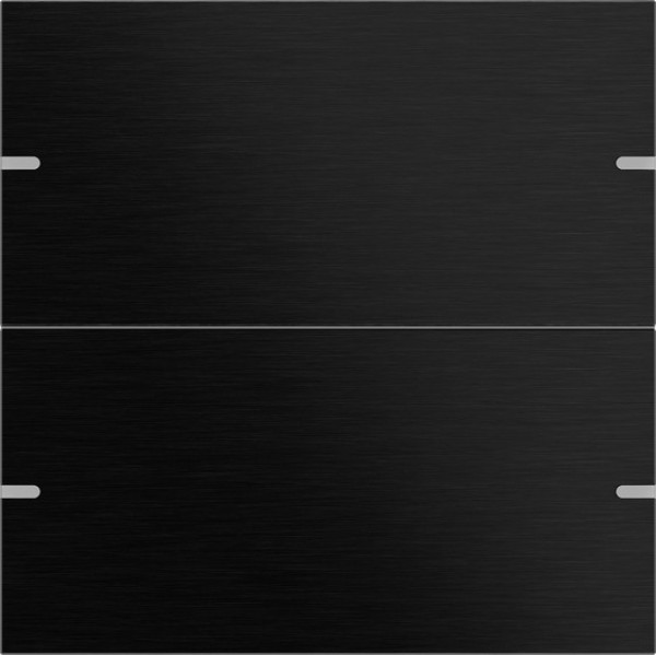 Gira 5022126 Wippenset 2-fach Tastsensensor 4.95 Alum.Schwarz(elox.)