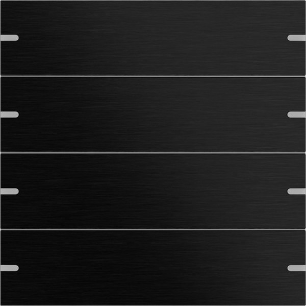 Gira 5024126 Wippenset 4-fach Tastsensensor 4.95 Alum.Schwarz(elox.)
