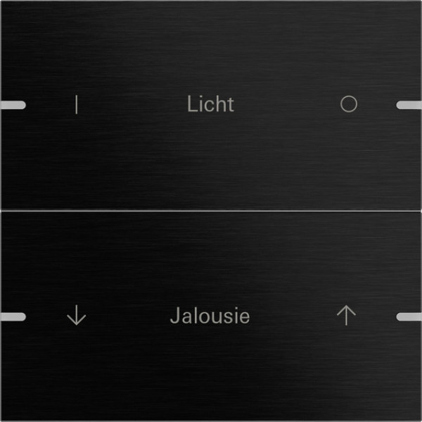 Gira 5032126 Wippenset 2-fach individuell Tastsensensor 4.95 Alum.Schwarz(elox.)