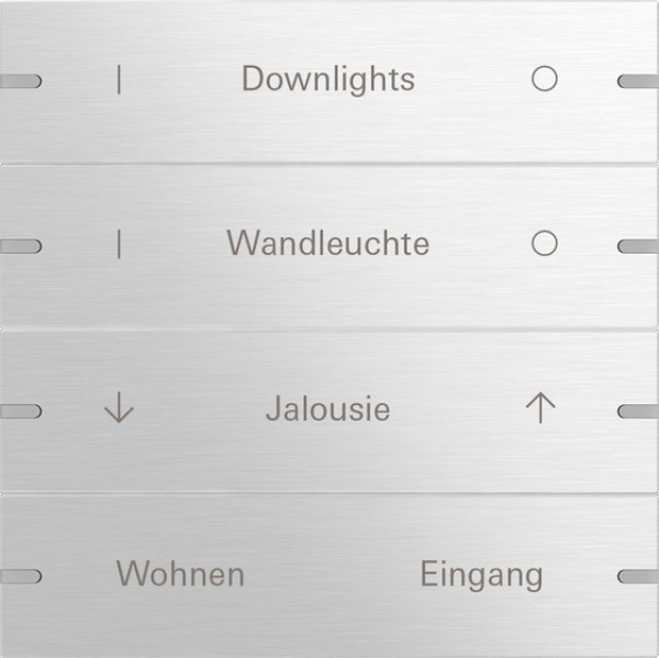 Gira 503417 Wippenset 4-fach individuell Tastsensensor 4.95 Aluminium(elox.)