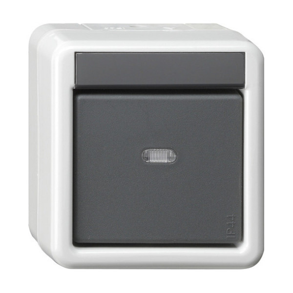 Gira 515230 Taster-Busankoppler 1-fach Kontrollfür + 2-poligunkt KNX WG AP Grau