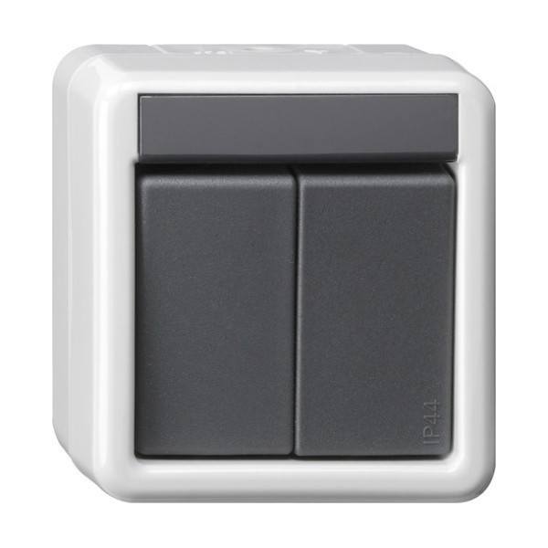 Gira 516130 Taster-Busankoppler 2-fach 1-poligunkt KNX WG AP Grau