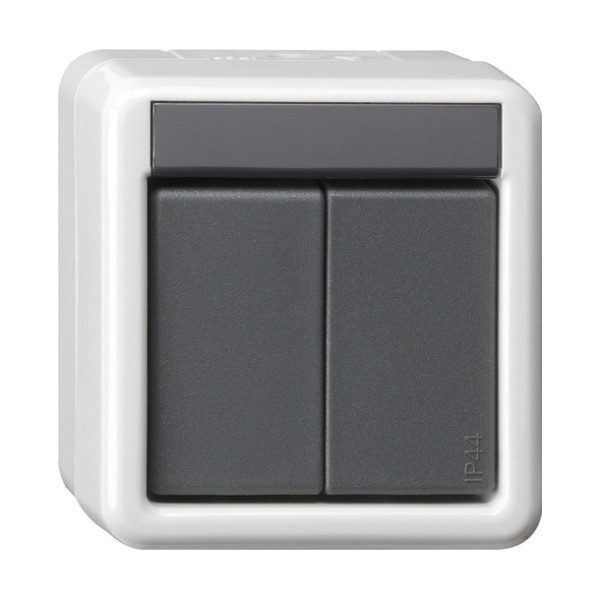 Gira 516230 Taster-Busankoppler 2-fach 2-poligunkt KNX WG AP Grau