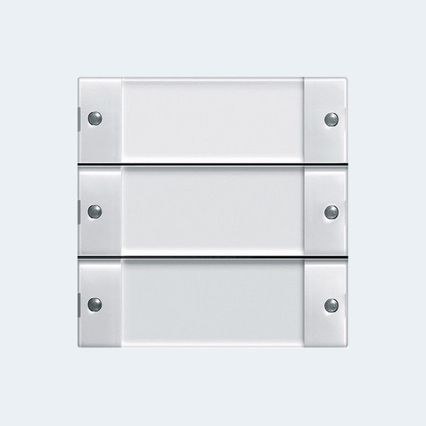 Gira 5333100 Gira eNet Funk Wandsender 3-fach Beschriftungsfeld System 55 Klar/Reinweiß
