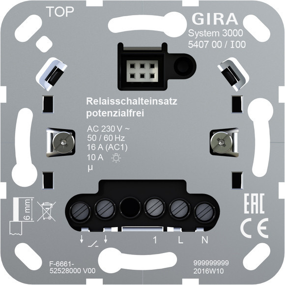 Gira 540700 S3000 RelaisschaltEinsatz pot.frei Einsatz