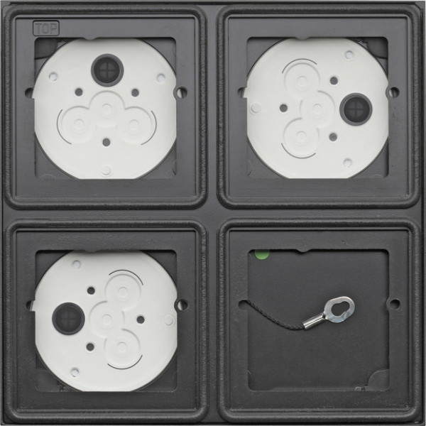 Gira 5508910 Aufputzgehäuse 2 x 2-fach System 106 Anthrazit