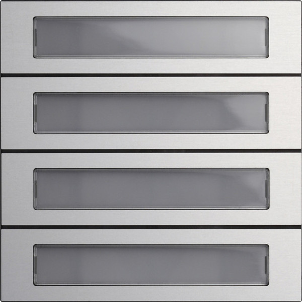 Gira 5534926 Ruftastenmodul 4-fach System 106 Aluminium