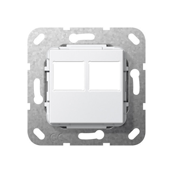 Gira 562903 Modular-Jack 2-fach LexCom-Buchse Abdeckung Reinweiß