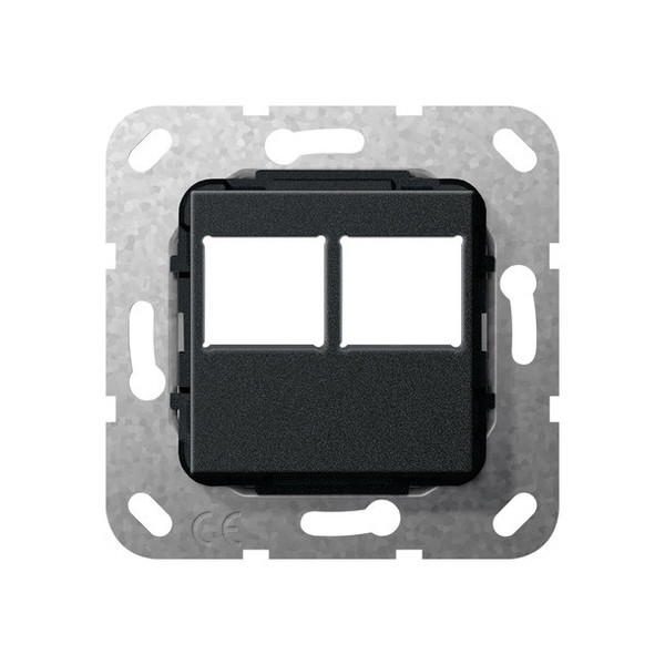 Gira 562910 Modular-Jack 2-fach LexCom-Buchse Abdeckung Schwarz