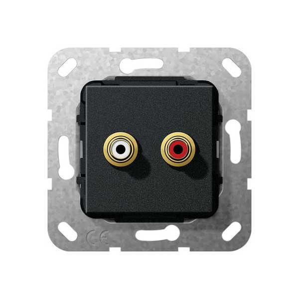 Gira 563210 C-Audio Lötanschl. Einsatz Schwarz m