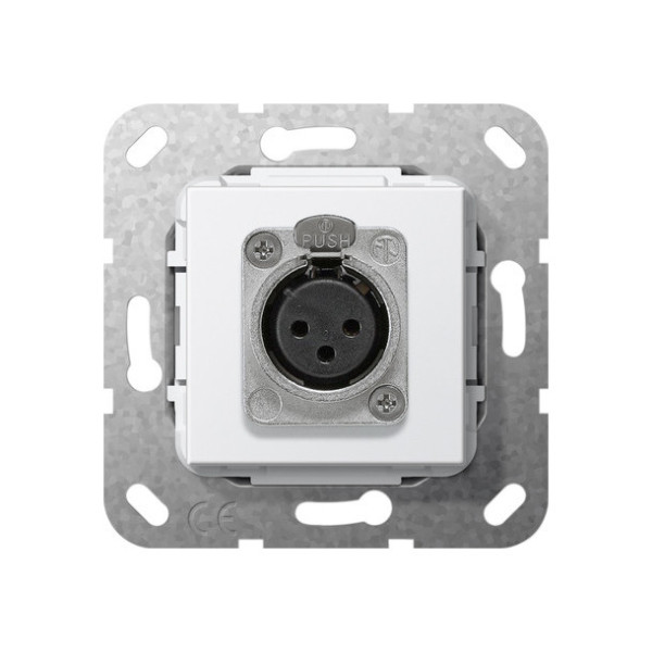 Gira 566703 XLR-Buchse D-Serie Einsatz Reinweiß