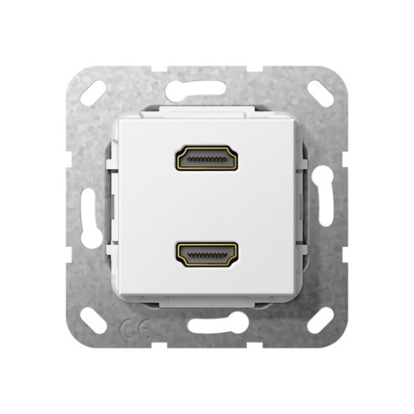 Gira 567103 HDMI 2-fach Kpl. Einsatz Reinweiß