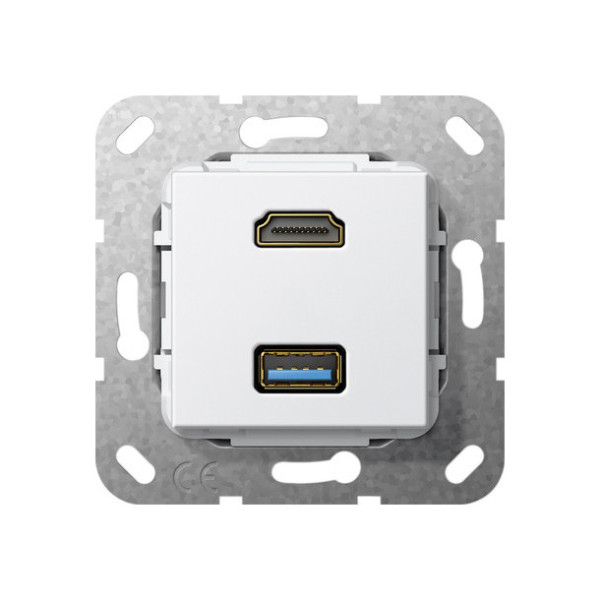 Gira 567803 HDMI USB 3.0 A Kpl. Einsatz Reinweiß