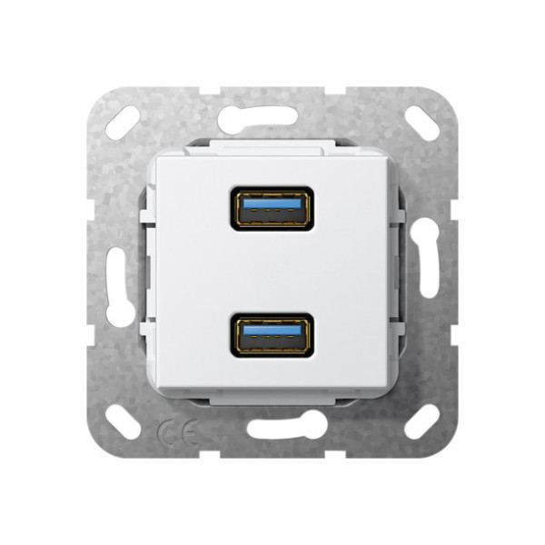 Gira 568403 USB 3.0 A 2-fach Kpl. Einsatz Reinweiß