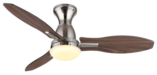 Globo Gale LED Deckenventilator 22W CCT Nickel Matt, Metall Fernbedienung Memoryfunktion 32,5cm 03671N
