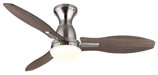Globo Gale LED Deckenventilator 22W CCT Nickel Matt, Metall Fernbedienung Memoryfunktion 32,5cm 03671N