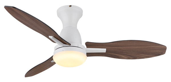 Globo Gale LED Deckenventilator 22W CCT Weiß Matt, Metall Fernbedienung Memoryfunktion 32,5cm 03671W
