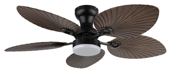 Globo Elise LED Deckenventilator 22W CCT Schwarz Matt, Metall Fernbedienung Memoryfunktion 28,5cm 03672B
