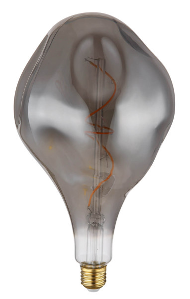 Globo Lampe E27 Leuchtmittel E27 4W Warmweiß Rauchfarben, Glas Ø16,5cm 11536S