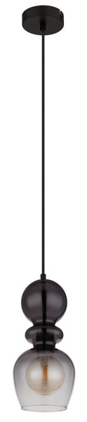 Globo Clarity E27 Hängeleuchte 25W Schwarz Matt, Metall Ø15cm 15174H