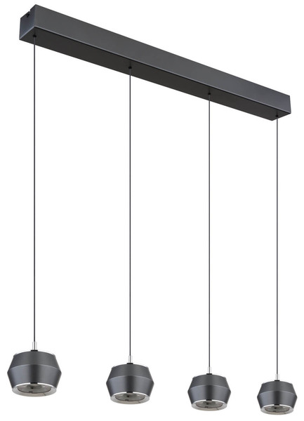 Globo Marthy LED Hängeleuchte 24W Warmweiß Grau Matt, Metall Ø10cm 15209-4