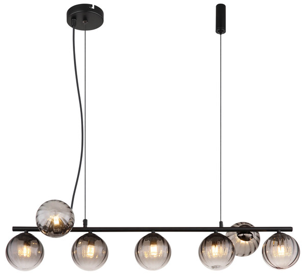Globo Dallerta G9 Hängeleuchte 7-fach 10W Schwarz Matt, Metall Ø12cm 15216-7H