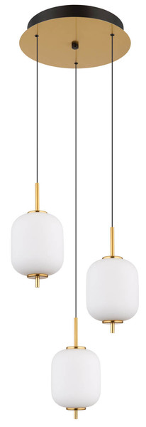 Globo Ewald LED Hängeleuchte 20W Warmweiß Messingfarben, Metall Ø13,5cm 15217-3