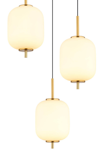 Globo Ewald LED Hängeleuchte 20W Warmweiß Messingfarben, Metall Ø13,5cm 15217-3