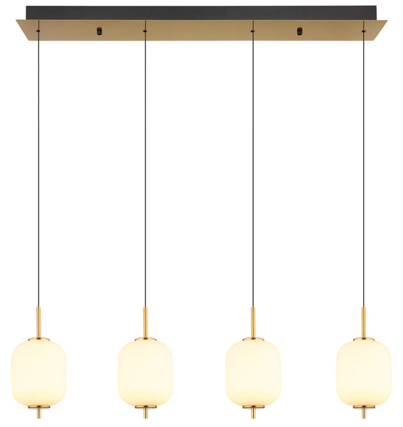 Globo Ewald LED Hängeleuchte 26W Warmweiß Messingfarben, Metall Ø13,5cm 15217-4