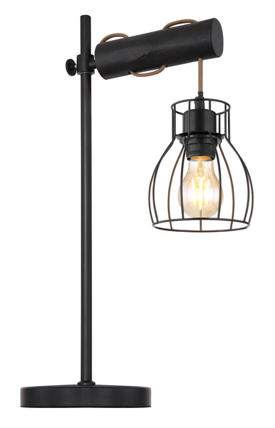 Globo Mina E27 Tischleuchte 40W Schwarz Matt, Metall Ø13,6cm 15326TNB